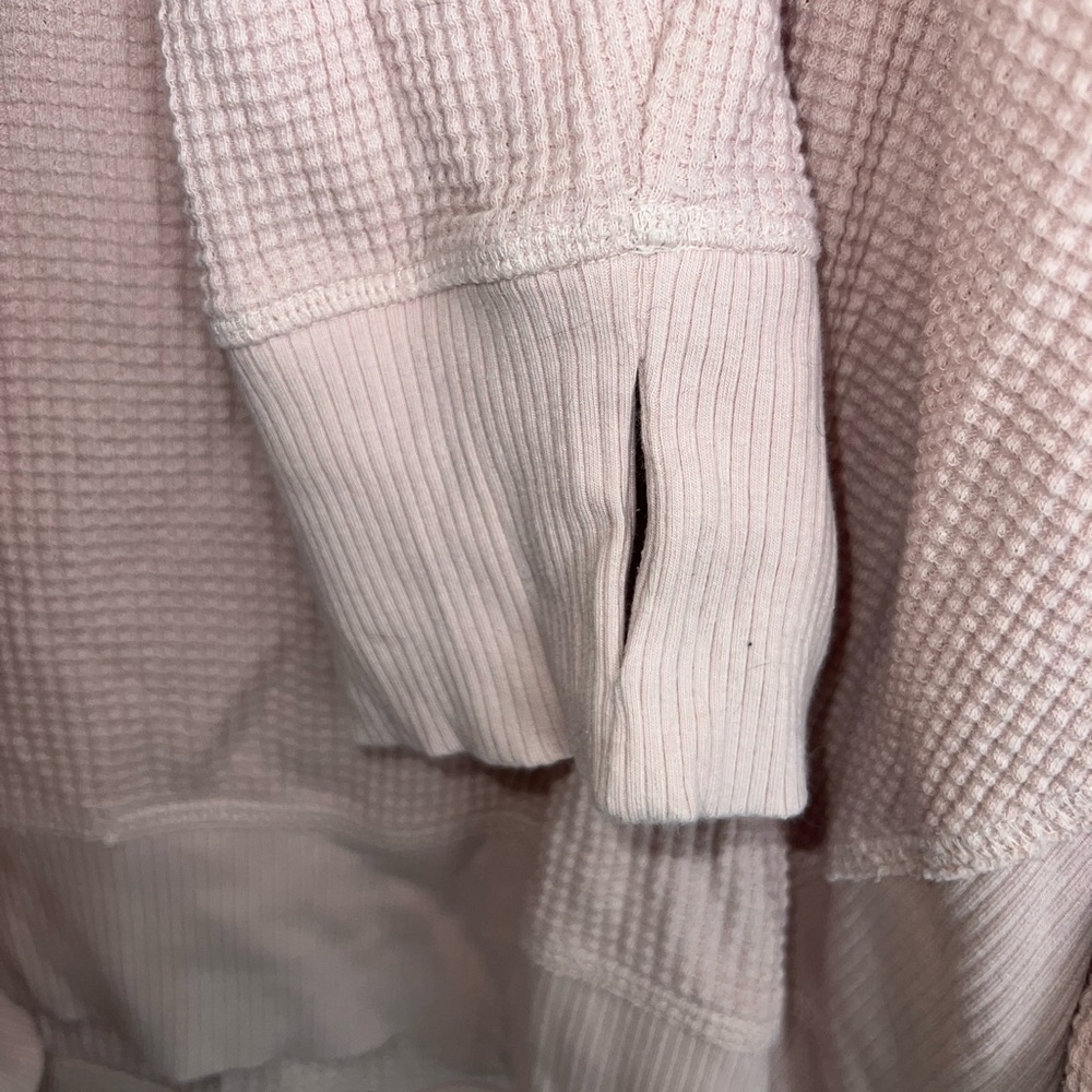 Aerie Pink Waffle Knit Sweatshirt - Picture 4 of 4
